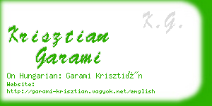 krisztian garami business card